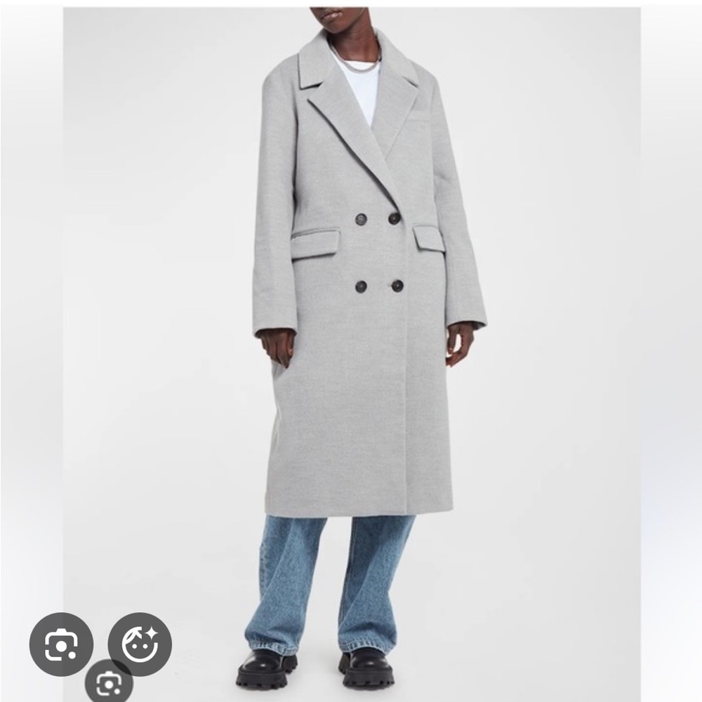 APPARIS Grey Long Trench Coat
